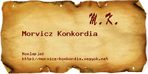 Morvicz Konkordia névjegykártya